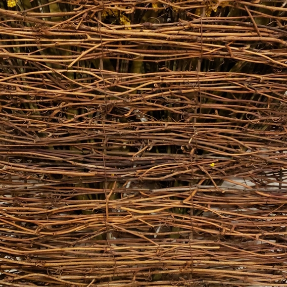 Farmhouse Wicker Floral Hanging Basket - Picture 4 of 7